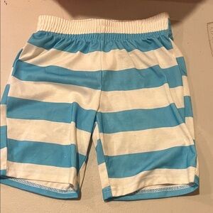 Blue and White Striped Elastic Waist Shorts size 4/5 new